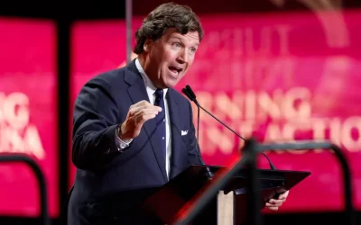 Retak dengan Trump, Tokoh Konservatif AS Bahas Pembentukan Partai Ketiga di Rumah Tucker Carlson