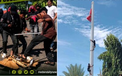 Peringatan 21 Tahun Damai Aceh Ricuh, Bulan Bintang Berkibar dan Garuda Diinjak