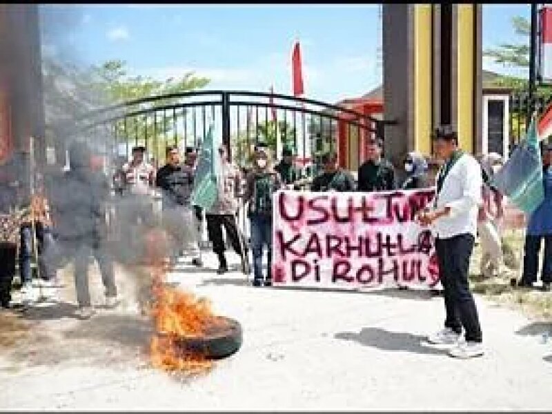 Soroti Karhutla, Mahasiswa di Makassar Unjuk Rasa
