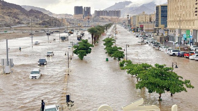 Saudi Dilanda Banjir, Makkah dan Madinah Tergenang Air Hujan
