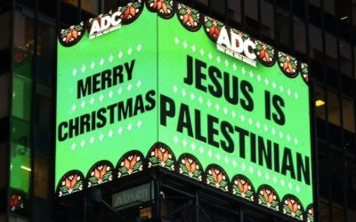 Perayaan Natal di AS Gempar, Billboard di New York Tulis "Jesus is Palestinian"
