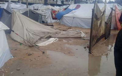 55.000 Keluarga Terdampak Badai Musim Dingin yang Menghantam Kamp-kamp Pengungsi di Gaza