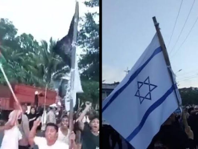 Kelompok Massa Pendukung Palestina Bentrok dengan Massa Pendukung Israel di Bitung Sulawesi Utara