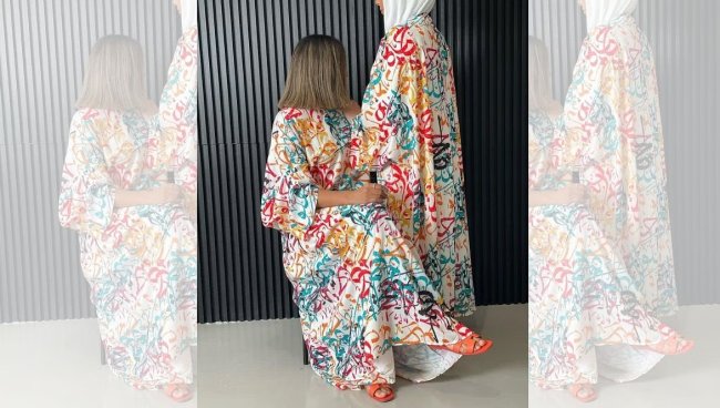 Pakistan Geger, Seorang Perempuan Gunakan Gaun Bergambar Kaligrafi Arab