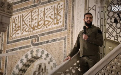 Peringati Kejatuhan Assad, Asy Syaraa Pidato di Masjid Umayyah