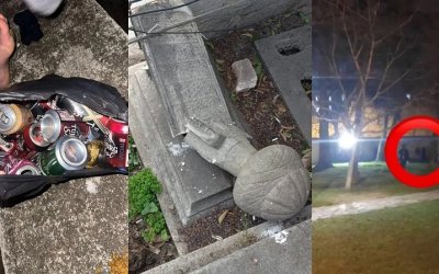 Massa Anti-Erdogan Buang Bekas Miras & Kecingi Taman dan Dinding Masjid