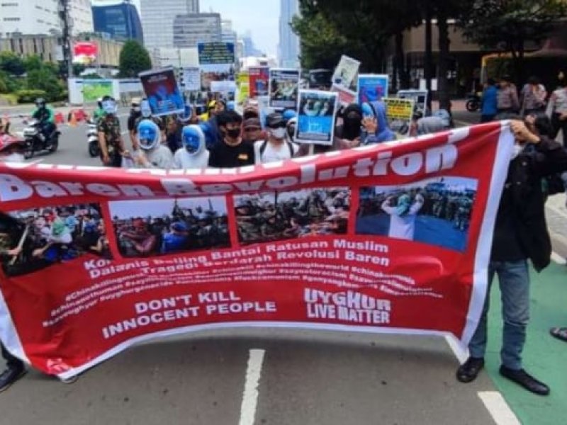 Aliansi Mahasiswa Islam Unjuk Rasa di Kantor Perwakilan PBB Tuntut Pencabutan Larangan Puasa Untuk Muslim Uighur