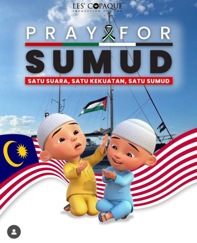Upin &#038; Ipin Doakan Keselamatan Misi Global Sumud Flotilla yang Dihadang &#8220;Israel&#8221;