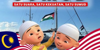 Upin & Ipin Doakan Keselamatan Misi Global Sumud Flotilla yang Dihadang “Israel”
