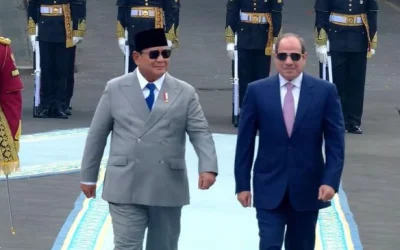 Prabowo Sambut Presiden Mesir Al-Sisi di Istana Merdeka