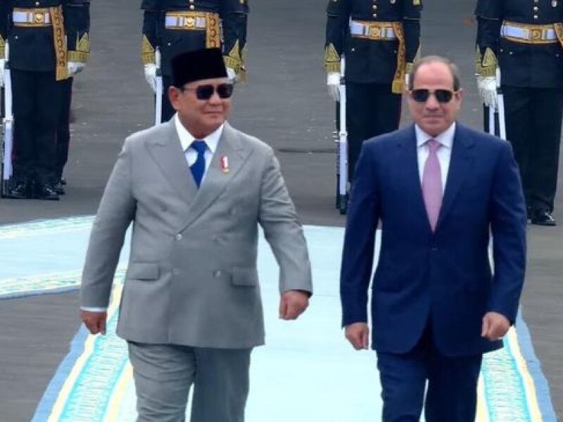 Prabowo Sambut Presiden Mesir Al-Sisi di Istana Merdeka