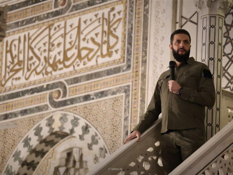 Peringati Kejatuhan Assad, Asy Syaraa Pidato di Masjid Umayyah