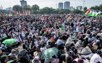 Aksi Bela Palestina di Monas, Indonesia Segera Kirim 10 Ribu Ton Beras