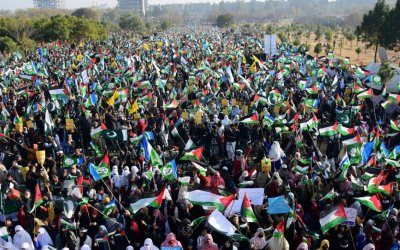 Dukung Perjuangan Palestina, Ratusan Ribu Warga Karachi Ikut Serta Dalam Pawai Damai
