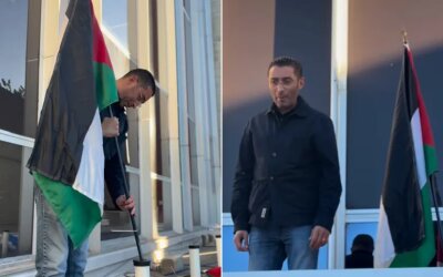 Wali Kota Vénissieux di Prancis Kibarkan Bendera Palestina di Gedung Balai Kota