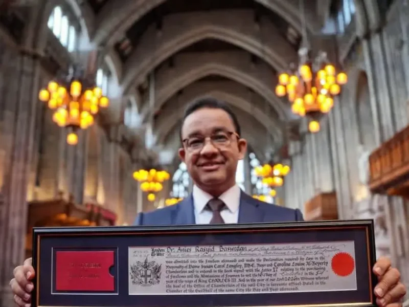 Sejajar dengan Tokoh Dunia, Anies Baswedan Terima Penghargaan Bersejarah Freedom of the City of London