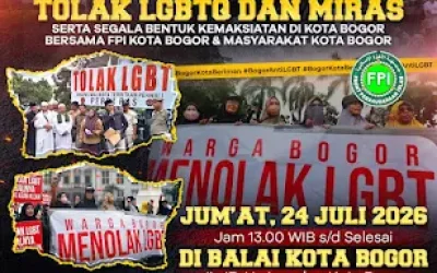 Aksi Damai 24 Juli di Bogor Suarakan Penolakan LGBT, Miras, dan Kemaksiatan