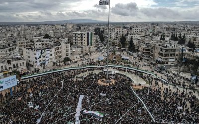 Ribuan Warga Idlib Turun ke Jalan, Peringati 12 Tahun Revolusi Suriah