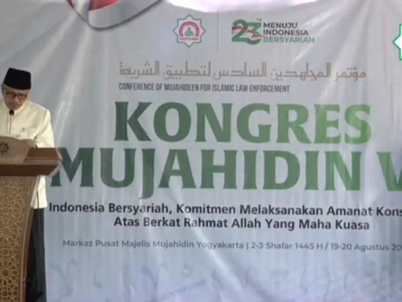Kalimat Sambutan Ketua Lajnah Tanfidziyah Majelis Mujahidin Pada Pembukaan Kongres Mujahidin Ke VI