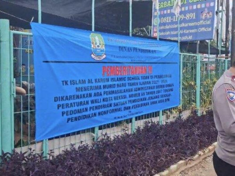 Sekolah Elite Al Kareem di Bekasi Disegel: Tak Terdaftar di Dapodik, Klaim Kurikulum Cambridge Diduga Palsu