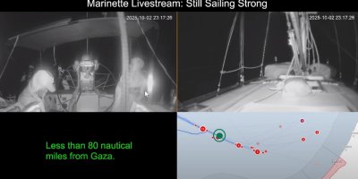 Meski 400 Orang Relawan Ditawan, Satu Kapal Global Sumud Flotilla Masuk Perairan Gaza