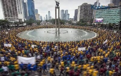 Aliansi BEM se-UI Gelar Aksi di Bundaran HI, Usung Tema #MerebutKemerdekaan