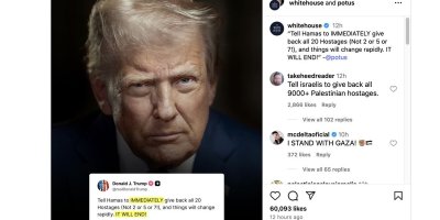 Trump Ancam Hamas: Bebaskan Semua 20 Sandera, Jika Tidak ……