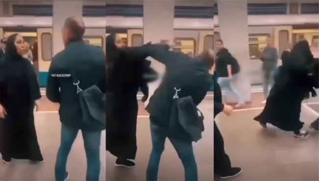 Tak Terima Dilecehkan, Dua Muslimah Pukul Pria Rusia